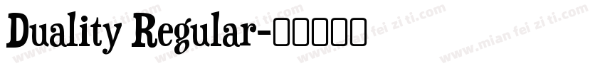 Duality Regular字体转换